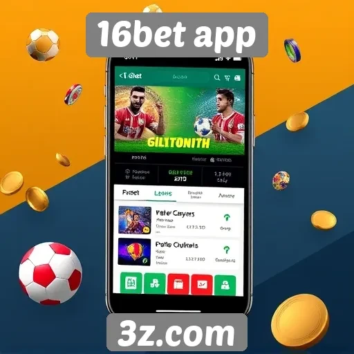 Variedade de jogos disponíveis no 16bet app